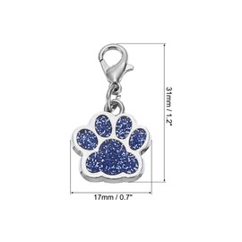 PATIKIL Marcadores de Punto de Ganchillo con Forma de Huella de Perro, Paquete de 12 Marcadores de Metal para Tejer y Hacer Joyas, Color Morado