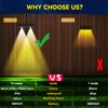 Gtliba Solar Fence Lights Outdoor 10 Colors, Warm White &