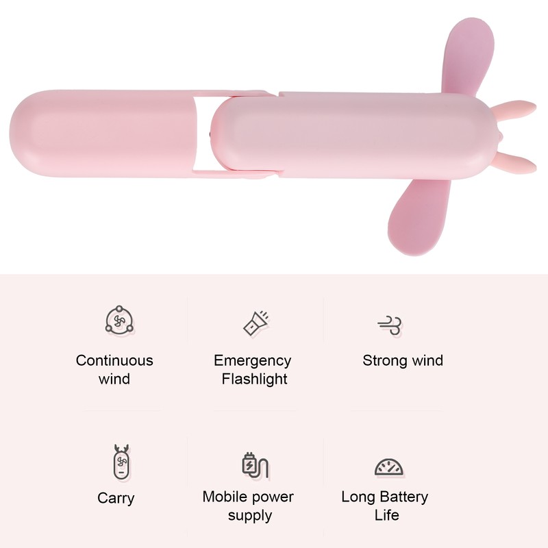 Handheld Fan Mini Small Folding USB Rechargeable Mobile Water Replenisher
