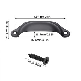 anyuan boy Pack of 20 Vintage Shell Handles Drawer Iron Handles Vintage Shell Handles Drawer Iron Handles, Black Shell Handle for Cabinet Drawers Cupboard Pharmacist Cabinet