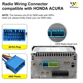Aftermarket Radio Wiring Harness Compatible with Honda 1999-2008/Acura 1999-2008/Suzuki 1998-2011, Universal ISO Car Stereo Adapter Fits for Accord Civic CR-V