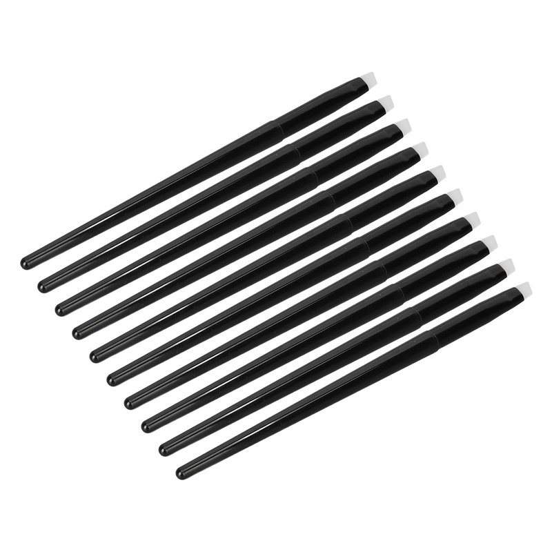 10pcs Eye Brush Angled Eyebrow Brush Silicone Eyebrow Liner Eyeshadow