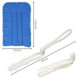 Patty Both 3 Pcs Duster Refill for Cleaning Fleece Refills Hand Duster Reusable Dusters for Cleaning Ceiling Fan Hardwoods (Yellow,Purple,Blue)