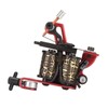 10 Wraps Coil Tattoo Machine Iron Frame Red Hollow Butterfly