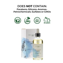 Pure Natural Vegan Cold Pressed Castor Oil for Care and Growth of Eyelashes, Eyebrows, Hair, Beards and Anti-Stain, Anti-Loss and Anti-Ageing Treatment 100ml