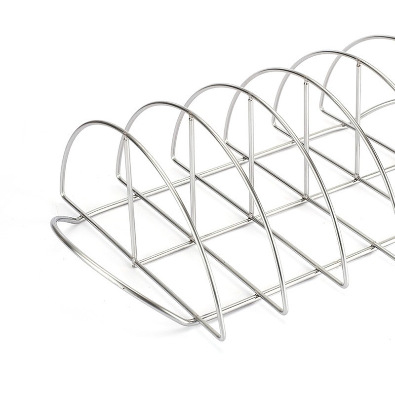 Stainless Steel Barbecue Bracket Rib Rack Barbecue Grilling Rack Non