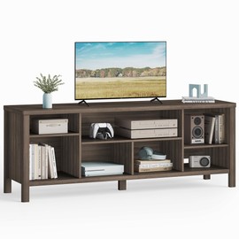 VASAGLE TV Stand for TVs up to 70 Inches, Entertainment Center with Storage Shelves, TV Console Table, Easy to Assemble, TV Cabinet for Living Room, Bedroom, Chestnut Brown ULTV114K01