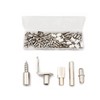 cSeao 125Pcs Shelf Pins Kit, 5 Styles Nickel Plated Shelf