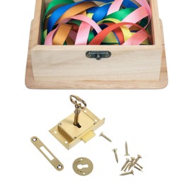 Ciieeo 1 Set Decorative Drawer Lock Retro Cabinet Lock Vintage Desk Lock Drawer Safety Lock Square Drawer Lock Cabinet Door Locks Cabinet Locks with Keys Cam Lock Antique Decorate Brass