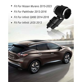 Engine Air Intake Hose Fit for Nissan Pathfinder 2013-2016 Murano 2015-2023 Infiniti QX60 2014-2016 JX35 2013, Replace 165763JA0A 16576-3JA0A A27624 004B