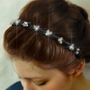 deladola Crystal Rhinestone Wavy Headband, Black Velvet with Teeth Design,
