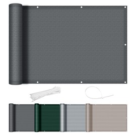AXT SHADE Balcony Privacy Screen 80x300cm,Privacy Fence Screening in HDPE,Blocks UV and Protects Balcony Privacy,Anthracite