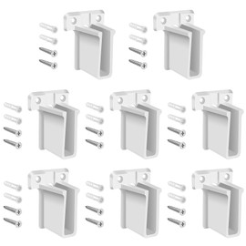 Hufopik 8 Pack Wire Shelf End Bracket, Designed for Closetmaid Wire Shelving, Wall Mount Brackets for Shelves Closet, Screws Included, Wire Shelf Clips, Wall Shelf Brackets, Closet Wire Shelving
