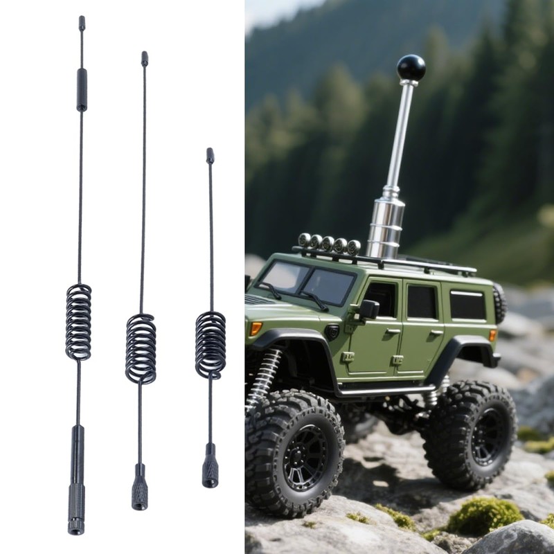 Orivin 3 Pack Easy Install Black Metal Simulation Antennas for