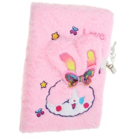 STOBOK Plush Notebook Cute Stationary Cute Diary Frog Hello Notebook Diary with Lock Journal Notebook Toys for Notebook Adorable Notebook Cartoon Notebook Mini Paper Pink