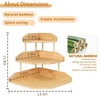 HYNAWIN Bamboo Corner Desk Organizer Shelf, 3-Tier Triangle Storage Rack