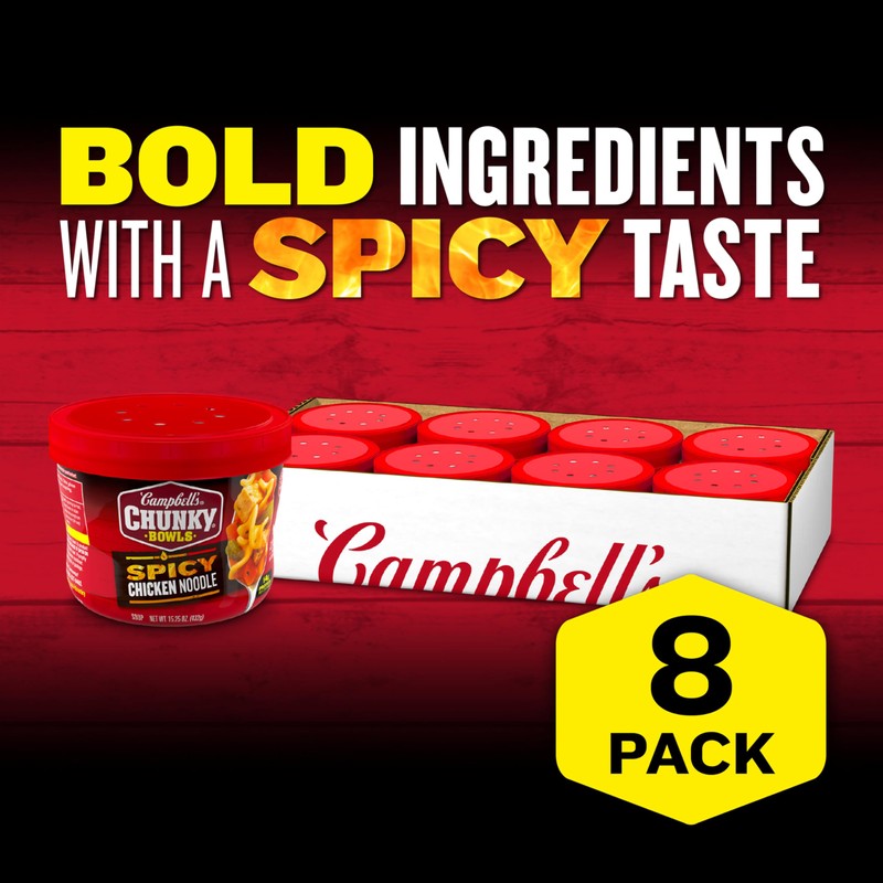 Campbell's Chunky Soup, Spicy Chicken Noodle Soup, 15.25 oz Microwavable