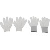 Guantes de baño exfoliantes blancos reversibles para limpieza profunda corporal