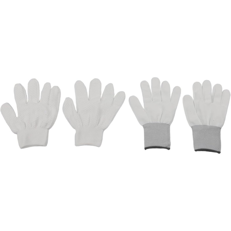 Guantes de baño exfoliantes blancos reversibles para limpieza profunda corporal