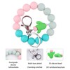 Phamines Silicone Beaded Wristlet Keychains with Charms, Rabbit Duck Dinosaur