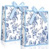 Kolldenn 24 Pcs Floral Thank You Gift Bags with Handles