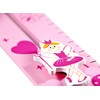 Children's Wooden Height Chart Pink Princesses for Girls Nursery