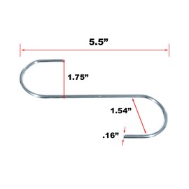 S-Hooks for Hanging Wall Décor and Plants – 10 Pack of 1-3/4 inch S-Hooks, with an Overall Length of 5-1/2 Inches
