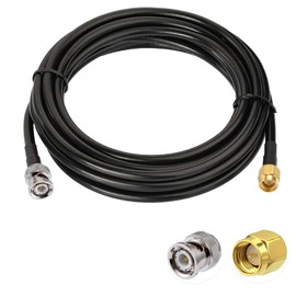 Vecys SMA Male to BNC Male RF Coaxial Cable 50 Ohm SMA to BNC RG58 Jumper Cable 16.4 ft/5 m for Antennas Amateur Radio Wireless LAN Devices Wi-Fi Radios