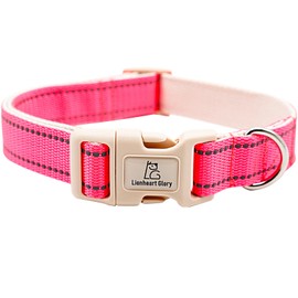 Lionheart glory Dog Collar Reflective Dog Collars Female Male Pet Collar Pink Collar Dog Adjustable Durable Soft Classic Collar for Small Dogs Pet Gift Puppy