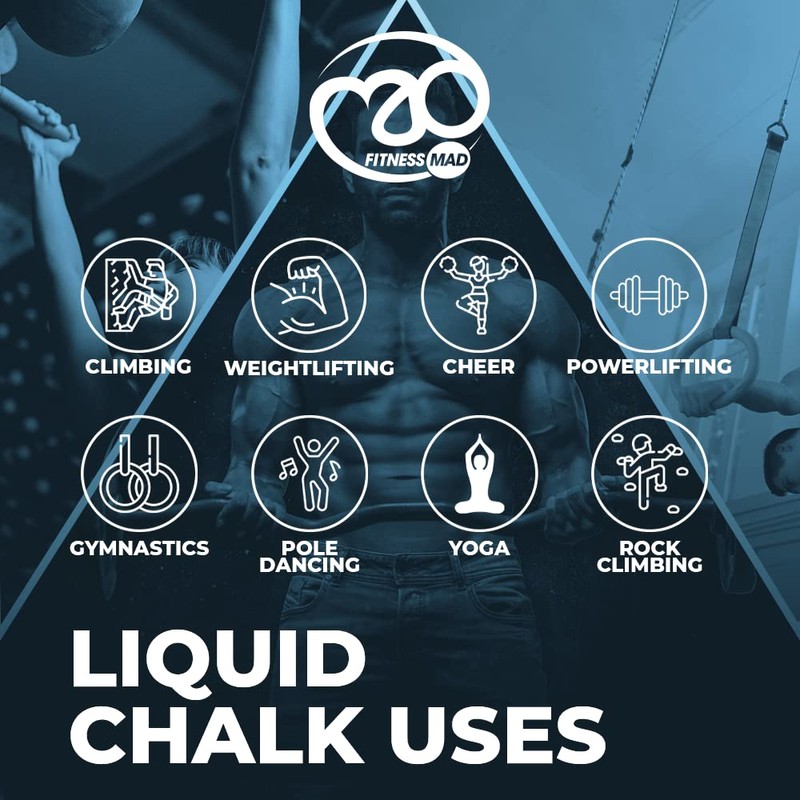Fitness Mad LIQUID CHALK, Extra Strength & Sweat Free Hand,