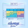 Always Always Infinity Feminine Pads for Women, Size 2 Regular,