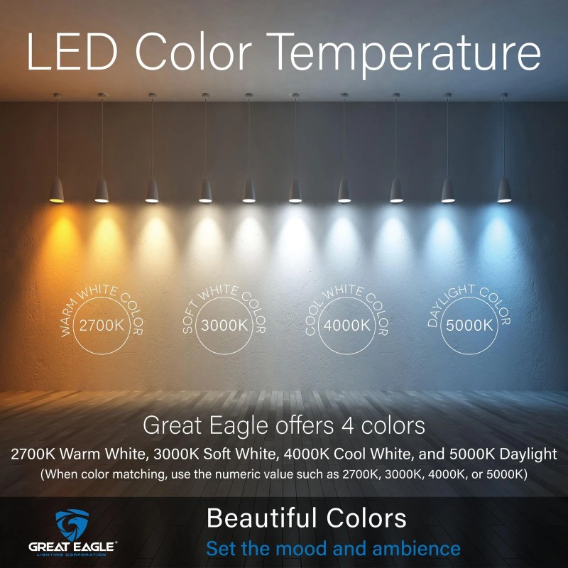 Great Eagle A19 LED Light Bulbs 60 Watt Equivalent -