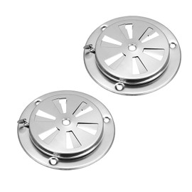 OGANAZI 2PCS BBQ Grill Smoker Exhaust Vent Stove Air Vent Damper for Adjusting Airflow, BBQ Smoke Grilling Air Vent Set, Stainless Steel Grill Vent Smoker Replacement Parts, JMUS20243414