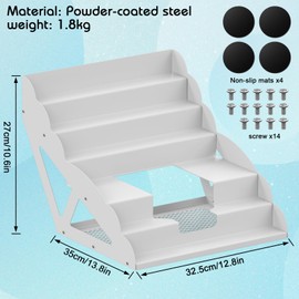Delixike for Tonie Shelf Magnetic,Toniebox Storage for 30-50 Tonie Figures Storage, Characters and Toniebox for Girls and Boys in White(13.7" D x 12.7" W x 10.6" H)