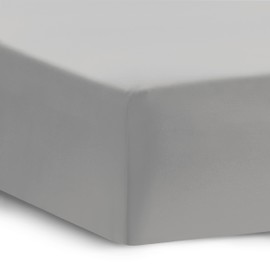 Bedsure Small Double Fitted Sheet - Bed Sheets Extra Deep Pocket 16 inch (40 cm) made of Soft Brushed Microfiber for 3/4 Bed, Grey, 122x190cm