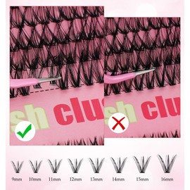 Lash Clusters Color, 600pc Fluffy Colored Lash Extension with D-Curl Eyelashes Volume, DIY Extensions Kit for Home Salon & Waterproof Wear