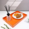 Spsyrine Orange Decorative Serving Tray with Handles, Elegant Plastic Coffee