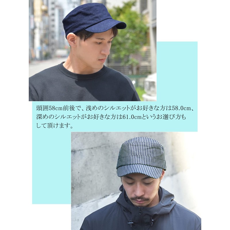 CHARM 100% Cotton, Washable, Simple Work Cap, Available in 2