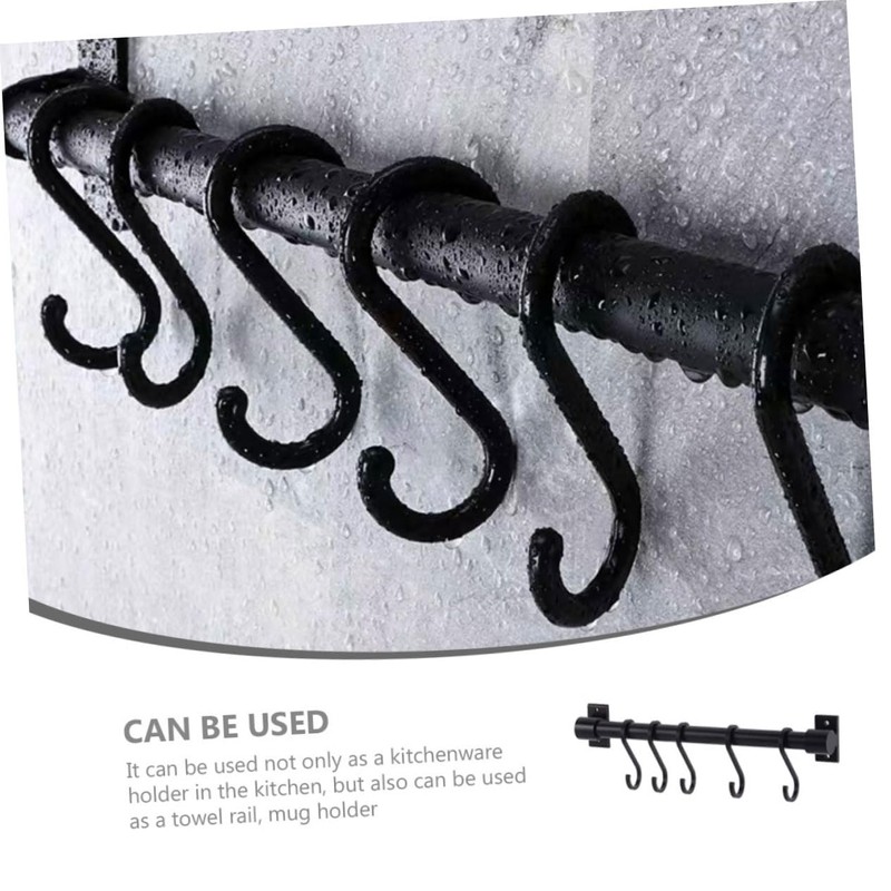 ULTECHNOVO 1Set Wall Mounted Kitchen Utensil Rack with Hooks Multi