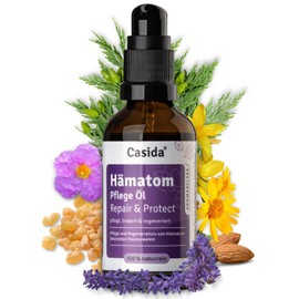 Casida® Hematom Care Oil Repair & Protect - Aroma Care Oil Made from 100% Natural Oils - for the Care of Hematomas, Bruises and Bruises - 50 ml