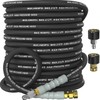 NAVOHEVEN Pressure Washer Hose 50FT 4000 PSI, Kink Resistant Steel