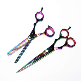 2 Pc CUT Brand Professional Hair Cutting & Thinning German Steel Scissors - [2104TC-2106TC]
