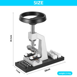 Singcci Bench Watch Opener 5700，with 6 Types of Steel Teeth, 6 Sets of Fixed Molds Watch Case Back Opener for Screwed Oyster Watch Case Opener