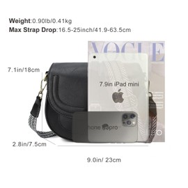 AFKOMST Crossbody Bag for Women Small Satchel and Shoulder Bag Vintage Saddle Handbags Vegan Leather