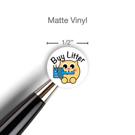 Change Cat LItter Planner Sticker / 54 Fun Vinyl Stickers (1/2”) / Pet Kitty Cat Litterbox Maintenance Care Reminder/Chores/Essential Productivity Life Planner (Matte Vinyl, 3 Sheets)