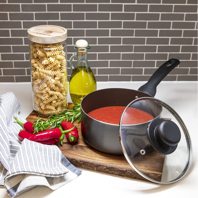 Bronze Collection FS020 Non Stick Sauce Pan and Lid, 20