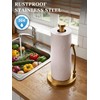 SMARTAKE Paper Towel Holder, Paper Towel Dispenser Standing Weighted Base
