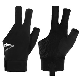 1 pcs Left Hand Billiard Gloves for Men Billiards Glove Pool Splicing Process Snooker Cue Sport Glove Popular Sizes Man Woman Elastic 3 Fingers Show Gloves Quick-Dry Breathable Billiard Pool