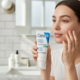 CeraVe Oil Control Gel-Crema Hidratante Oil Control Matificante para Rostro, para uso Diario, tipo de Piel Mixta a Grasa, Fórmula Ultra-Ligera con Ácido Hialurónico, 52 ml