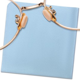 Microfiber Glasses Cleaning Cloth 20pcs Soft Foam Anti-Slip Nose Pads Set Cleaning Cloth for Camera Lens, Screens, Car Mirrors - Blue